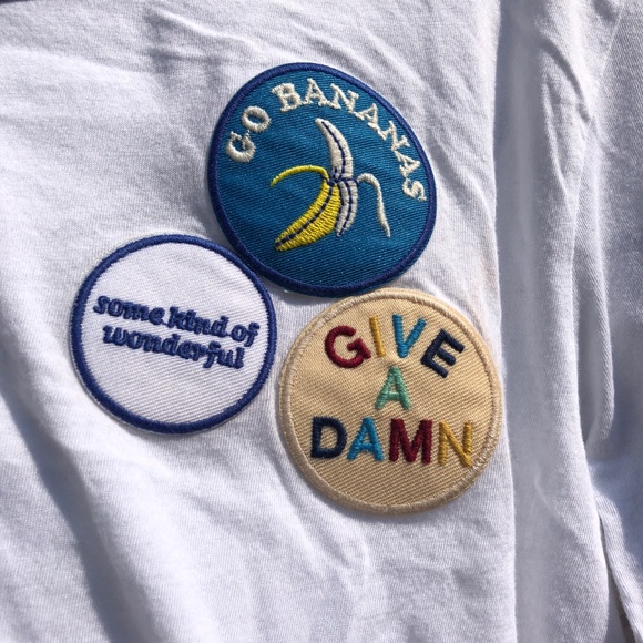 NWOT Patch Ringer Tee Shirt - Picture 3 of 4